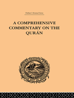 cover image of A Comprehensive Commentary on the Quran